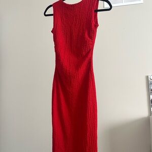 Elegant Red Sleeveless Dress